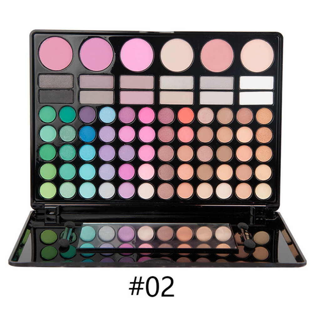 78 color eyeshadow palette lipgloss blush set multi-function pan