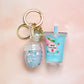 4 color lip oil lip gloss moisturing honey keychain