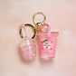 4 color lip oil lip gloss moisturing honey keychain