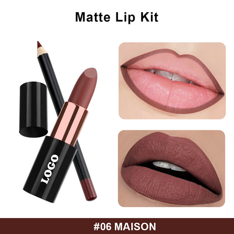 10 color 2 in 1 lip kit matte lipstick & lip stain & lip liner gift set