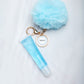 13 color fruity lip gloss pompom keychain vegan lipgloss