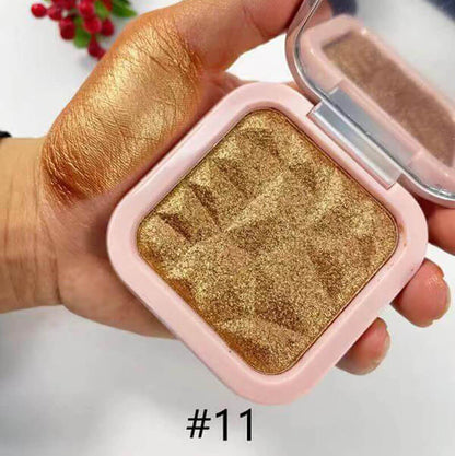 12 color pressed highlighter powder shiny high pigmented