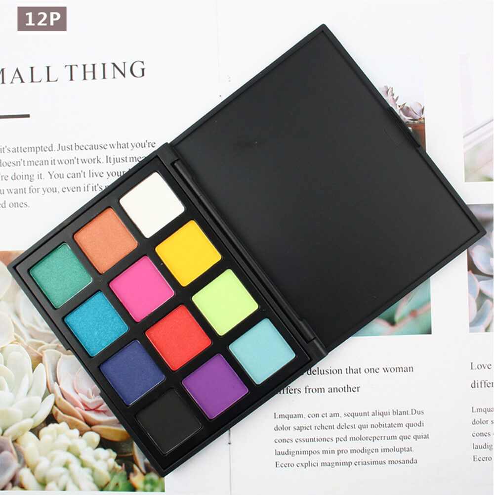 12 color eyeshadow palette dark earth tones waterproof long lasting