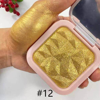 Iluminador en polvo compacto de 12 colores Shimmer