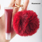 13 color fruity lip gloss pompom keychain vegan lipgloss