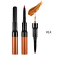 15 color matte liquid lipstick+lip liner double-headed long lasting