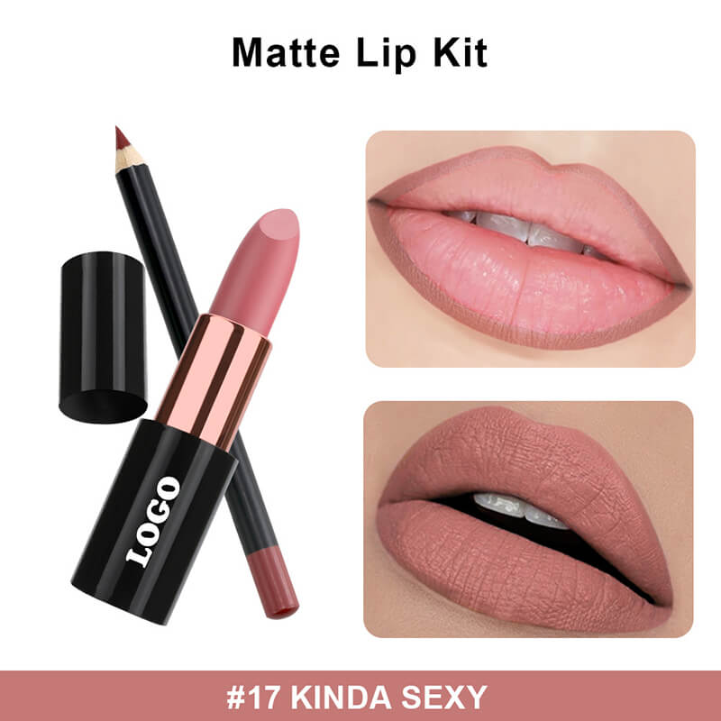 10 color 2 in 1 lip kit matte lipstick & lip stain & lip liner gift set