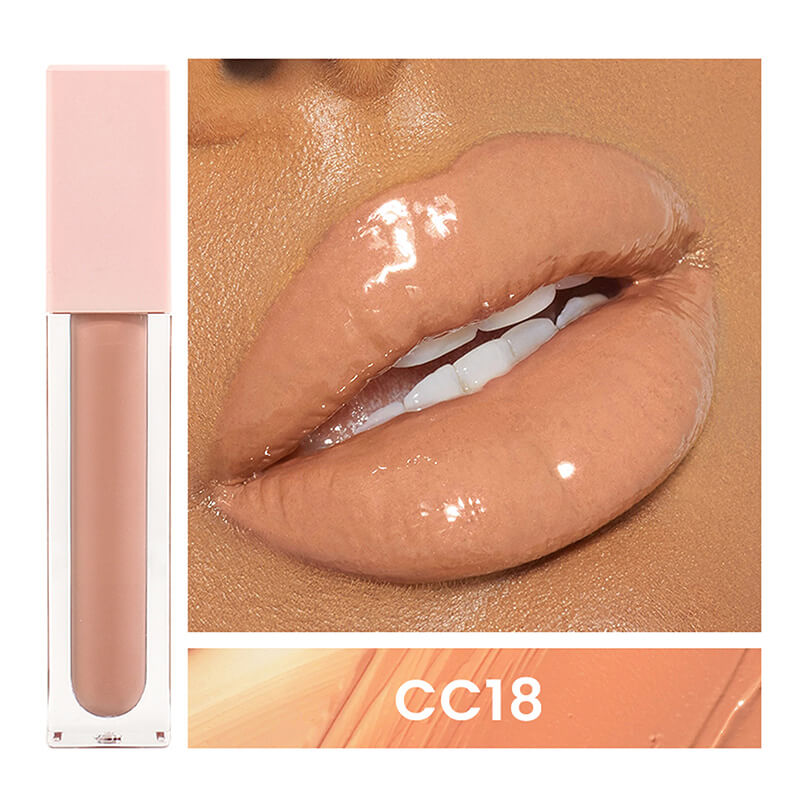 24 color nude lip gloss high pigment not dry long lasting pink tube