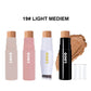 19 color concealer contour stick with brush waterproof full cover black tube