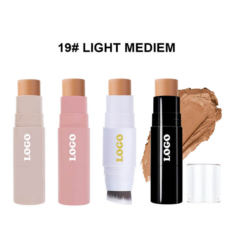 19 color concealer contour stick with brush waterproof full cover black tube