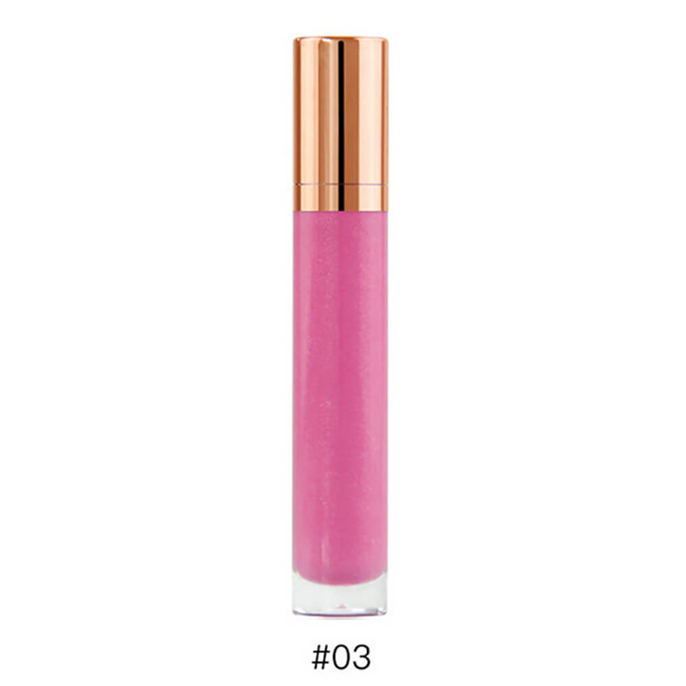 7 color lip gloss nude shimmer high pigmented gold tube