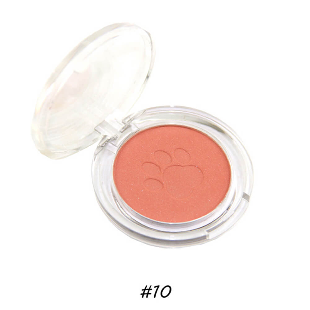 10 color blush powder blusher cute cat's paw high pigmented