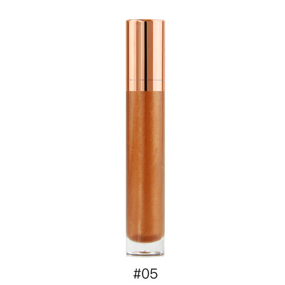 7 color lip gloss nude shimmer high pigmented gold tube