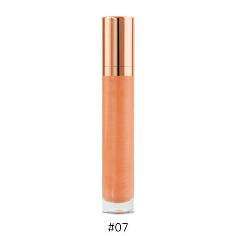 7 color lip gloss nude shimmer high pigmented gold tube