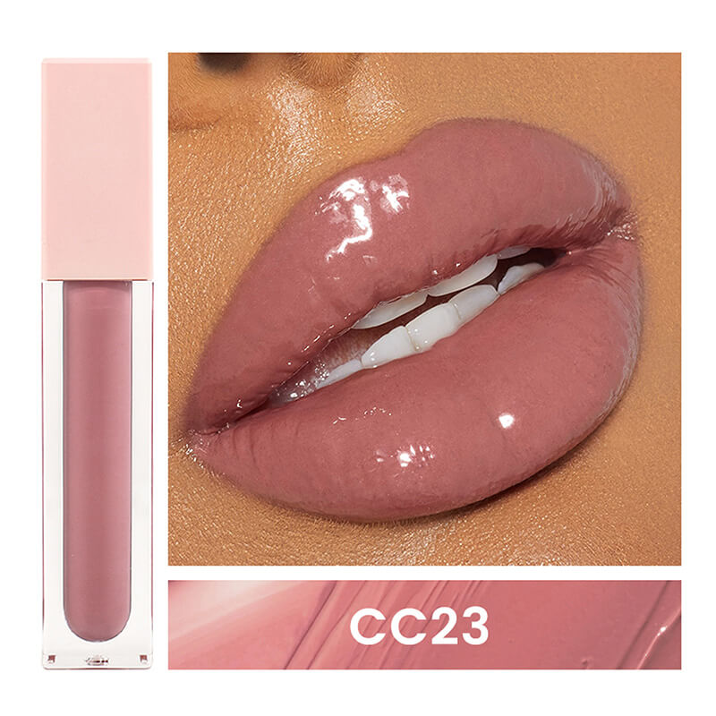 24 color nude lip gloss high pigment not dry long lasting pink tube