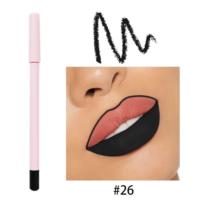 26 color pink lip liner matte cream nude high pigmented lip pencil