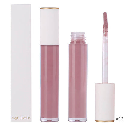 25 color lip gloss jelly nude shimmer long lasting no logo