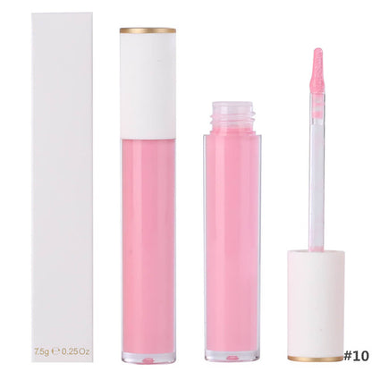 25 color lip gloss jelly nude shimmer long lasting no logo