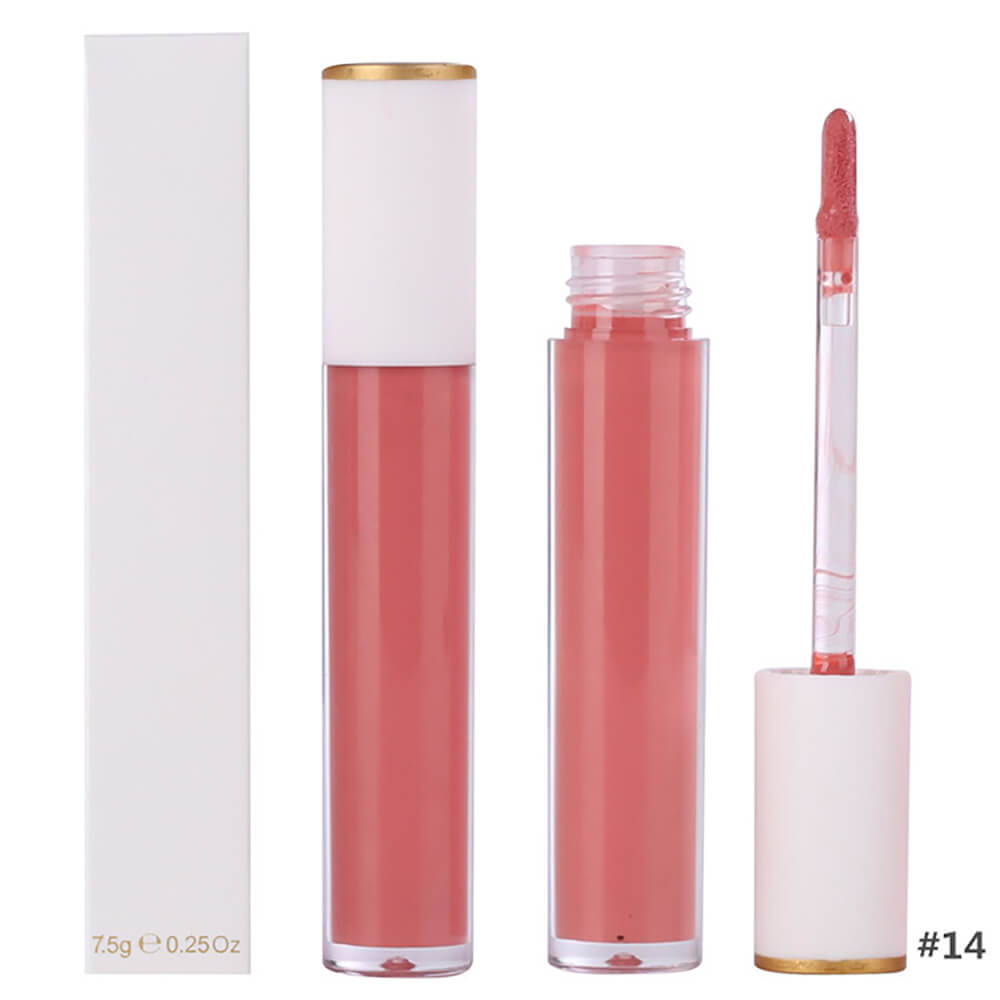 25 color lip gloss jelly nude shimmer long lasting no logo