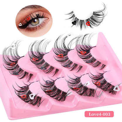 4 pairs eyelash false eyelashes mink hair lash natural reusable