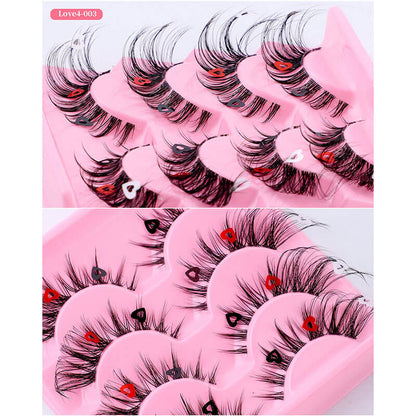 4 pairs eyelash false eyelashes mink hair lash natural reusable