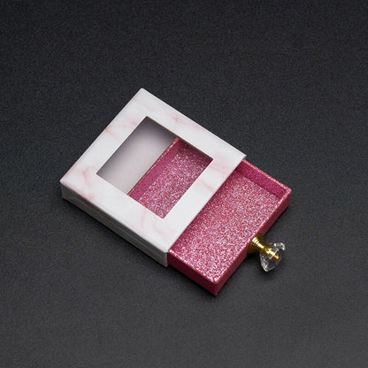 Eyelash box diamond pair pull-out box false eyelash packaging box