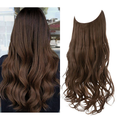 Women wigs hair extensions hair pieces fish line long curly chemical fiber