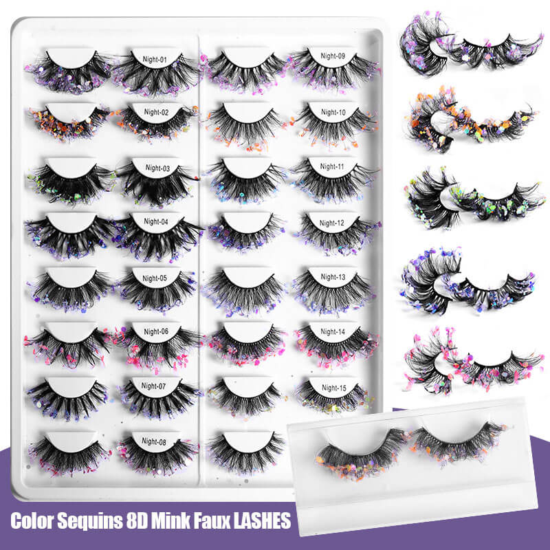 8D mink eyelashes luminous false eyelash handmade lash fluffy