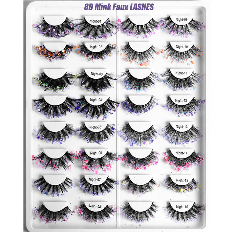 8D mink eyelashes luminous false eyelash handmade lash fluffy