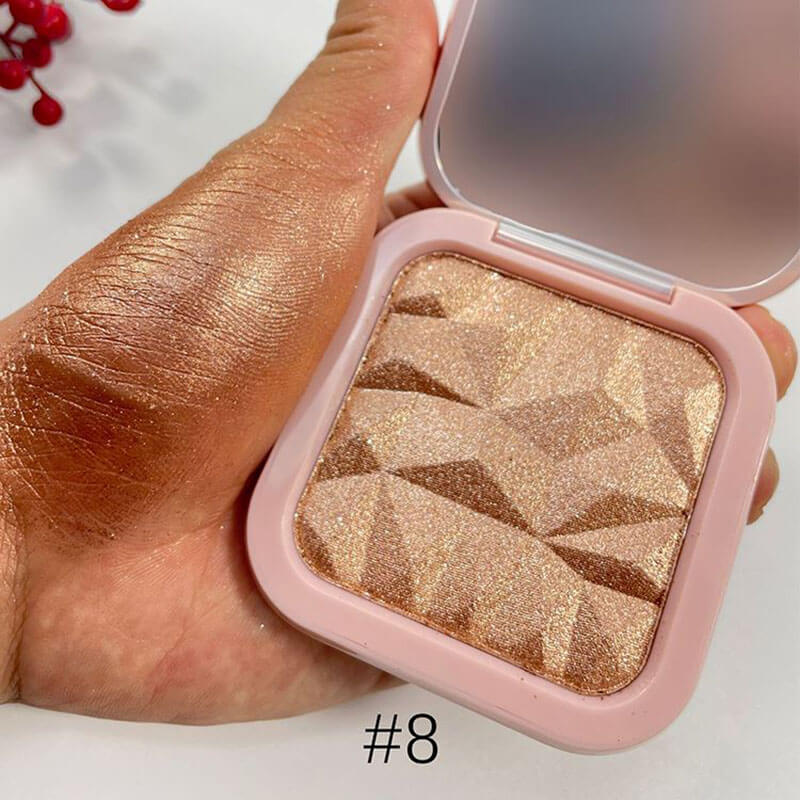 Iluminador en polvo compacto de 12 colores Shimmer