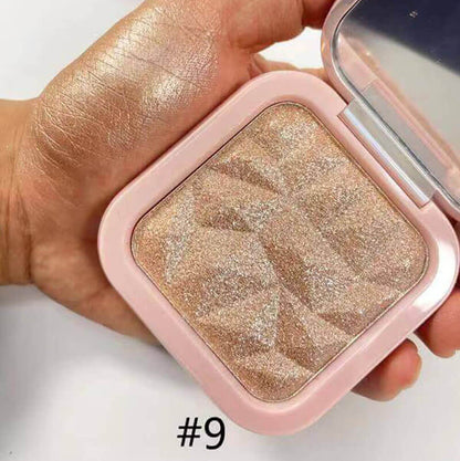 12 color pressed highlighter powder shiny high pigmented