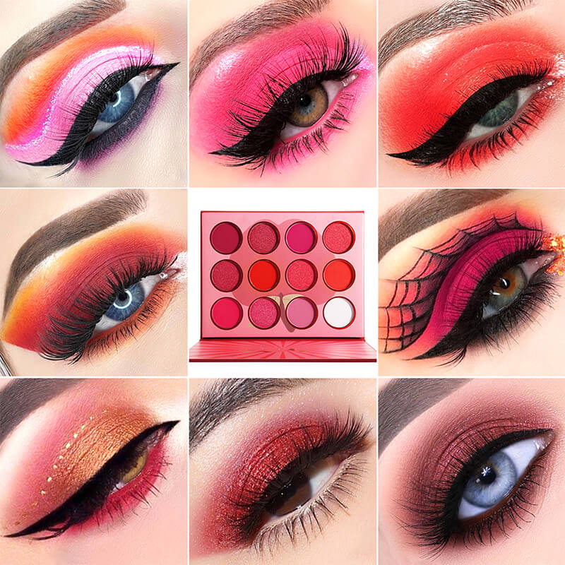 Fruit series 12 color eyeshadow palette high pigment waterproof