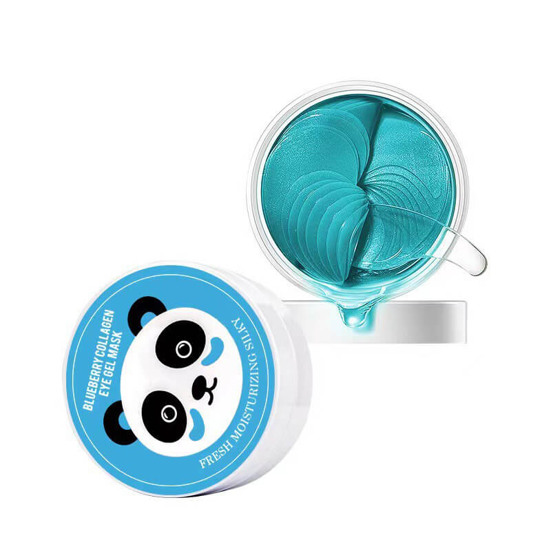 6 color panda eye mask patch crystal seaweed hydrating moisturizing