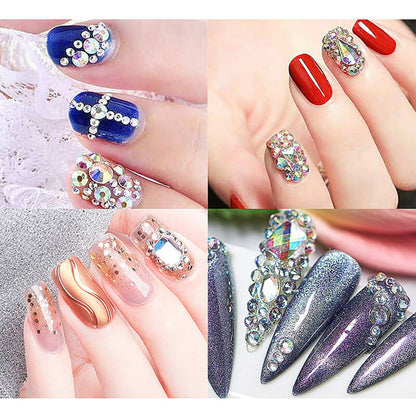 DIY nail art rhinestone 3D crystal flatback nail decoration gems