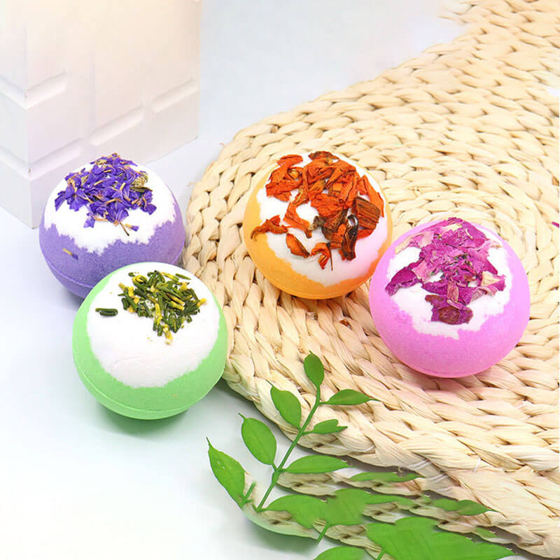 Handmade salt bath ball flower shampoo soap fizzy bath bomb relax