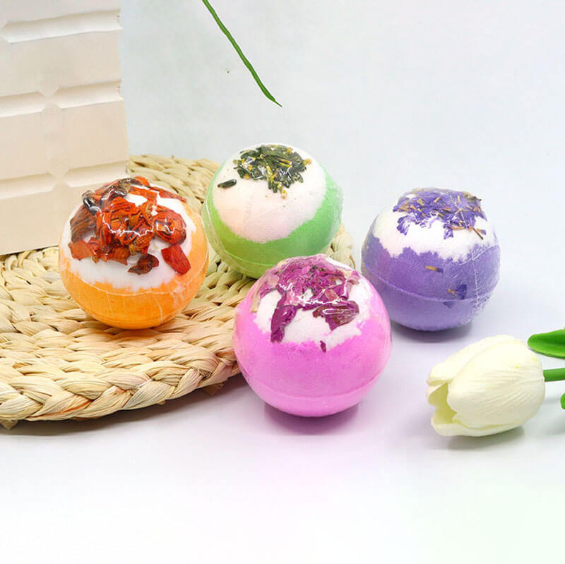 Handmade salt bath ball flower shampoo soap fizzy bath bomb relax