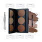 3 color eyebrow powder kit cream brow tint with brush and brow stencil