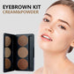 3 color eyebrow powder kit cream brow tint with brush and brow stencil