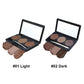 3 color eyebrow powder kit cream brow tint with brush and brow stencil