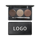 3 color eyebrow powder kit cream brow tint with brush and brow stencil