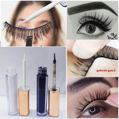 False eyelash glue fast dry glue waterproof rose gold tube