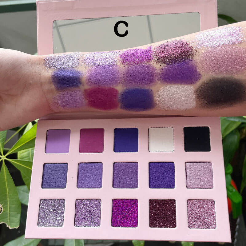 15 color pink eyeshadow palette matte pearlescent high pigmented