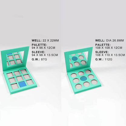 9 color eyeshadow palette high pigmented waterproof vegan