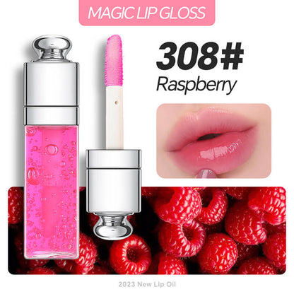 30 color lip oil 3ml small size lip plumping oil clear lip gloss silver-plated tube