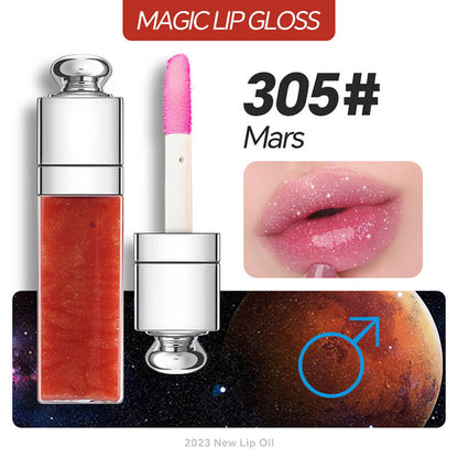 30 color lip oil 3ml small size lip plumping oil clear lip gloss silver-plated tube