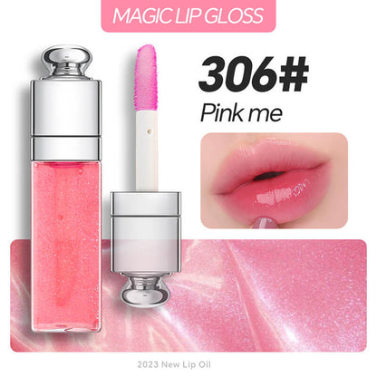 30 color lip oil 3ml small size lip plumping oil clear lip gloss silver-plated tube