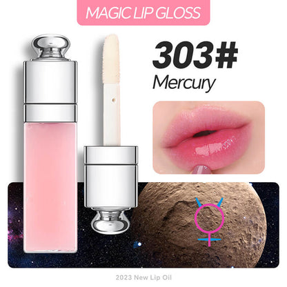 30 color lip oil 3ml small size lip plumping oil clear lip gloss silver-plated tube