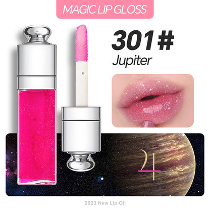 30 color lip oil 3ml small size lip plumping oil clear lip gloss silver-plated tube