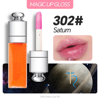 30 color lip oil 3ml small size lip plumping oil clear lip gloss silver-plated tube