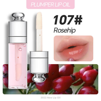 30 color lip oil 3ml small size lip plumping oil clear lip gloss silver-plated tube